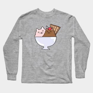 Sundae Cats Long Sleeve T-Shirt